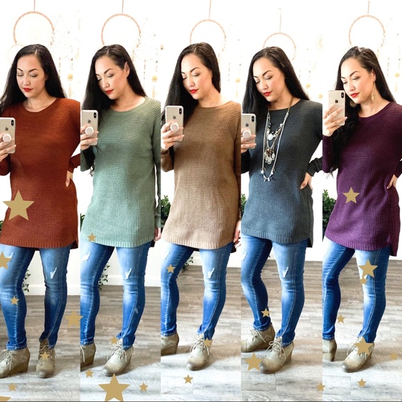 Olive Crew Neck Sweater - Picture 3 of 4